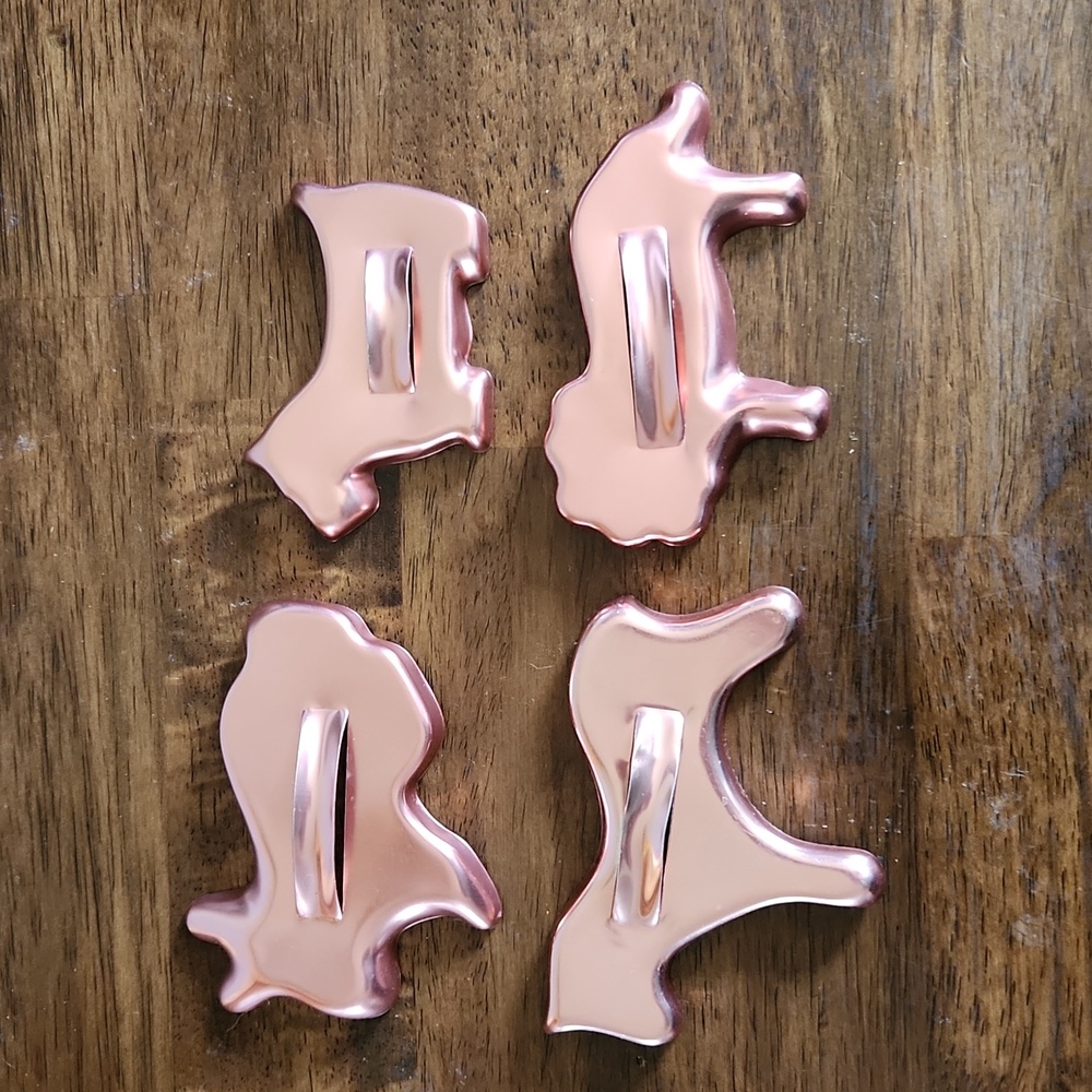 Set of Vintage Copper Cookie Cutters